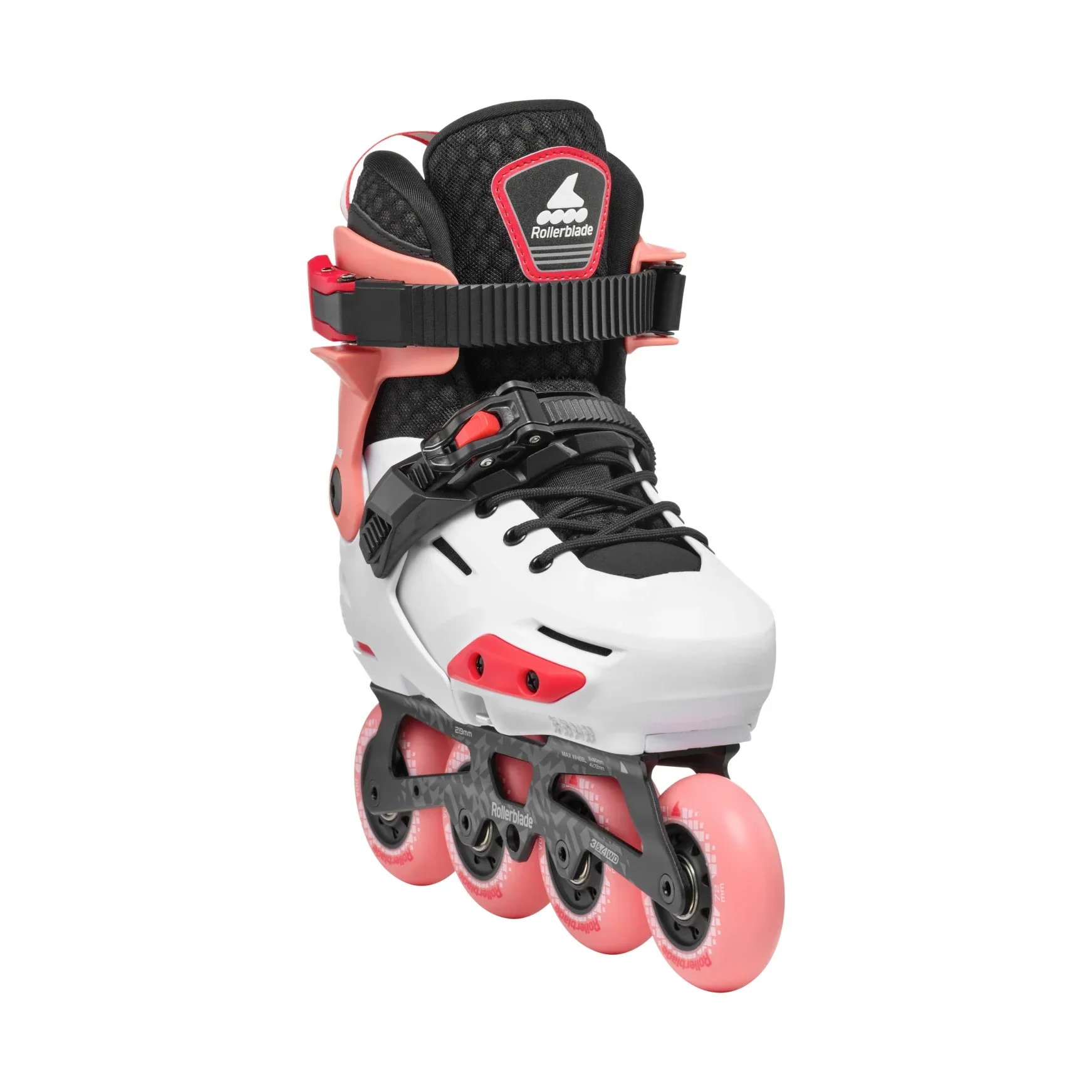 Rollerblade Apex Adjustable Inline Skate Platinum/Coral - Image 3