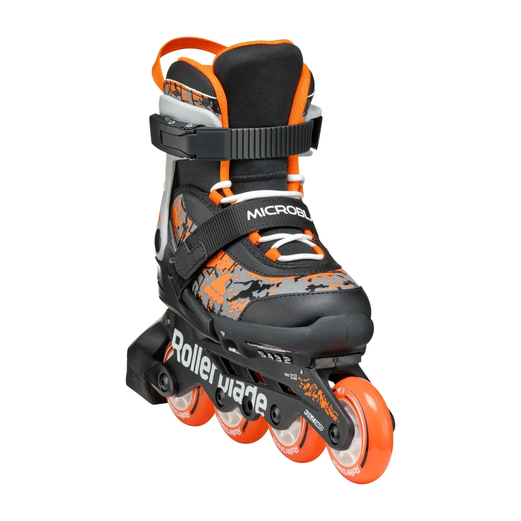 Rollerblade Microblade SL Adj Inline Skates Black/Orange