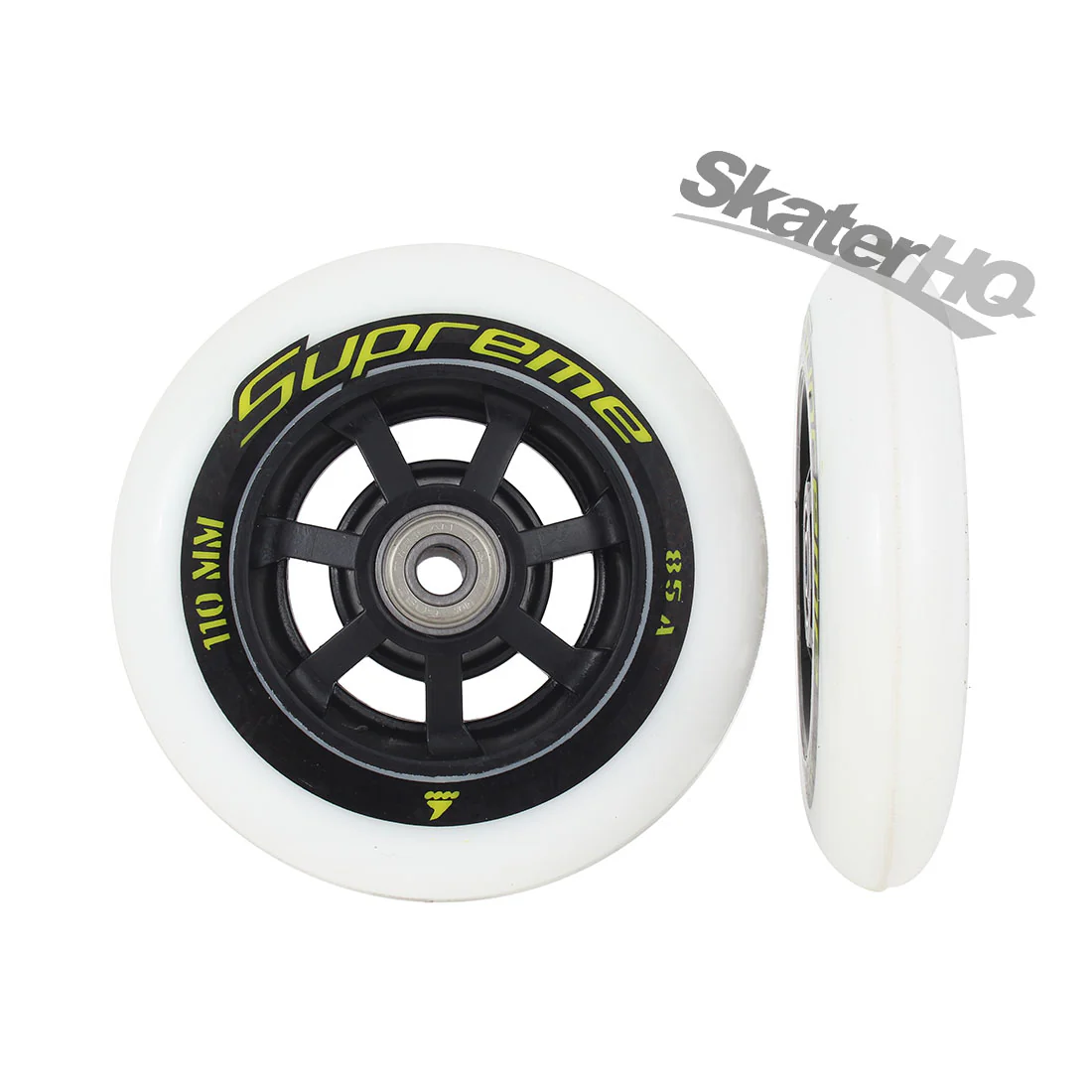 Rollerblade Supreme 110mm 85a 6pk - White/Yellow