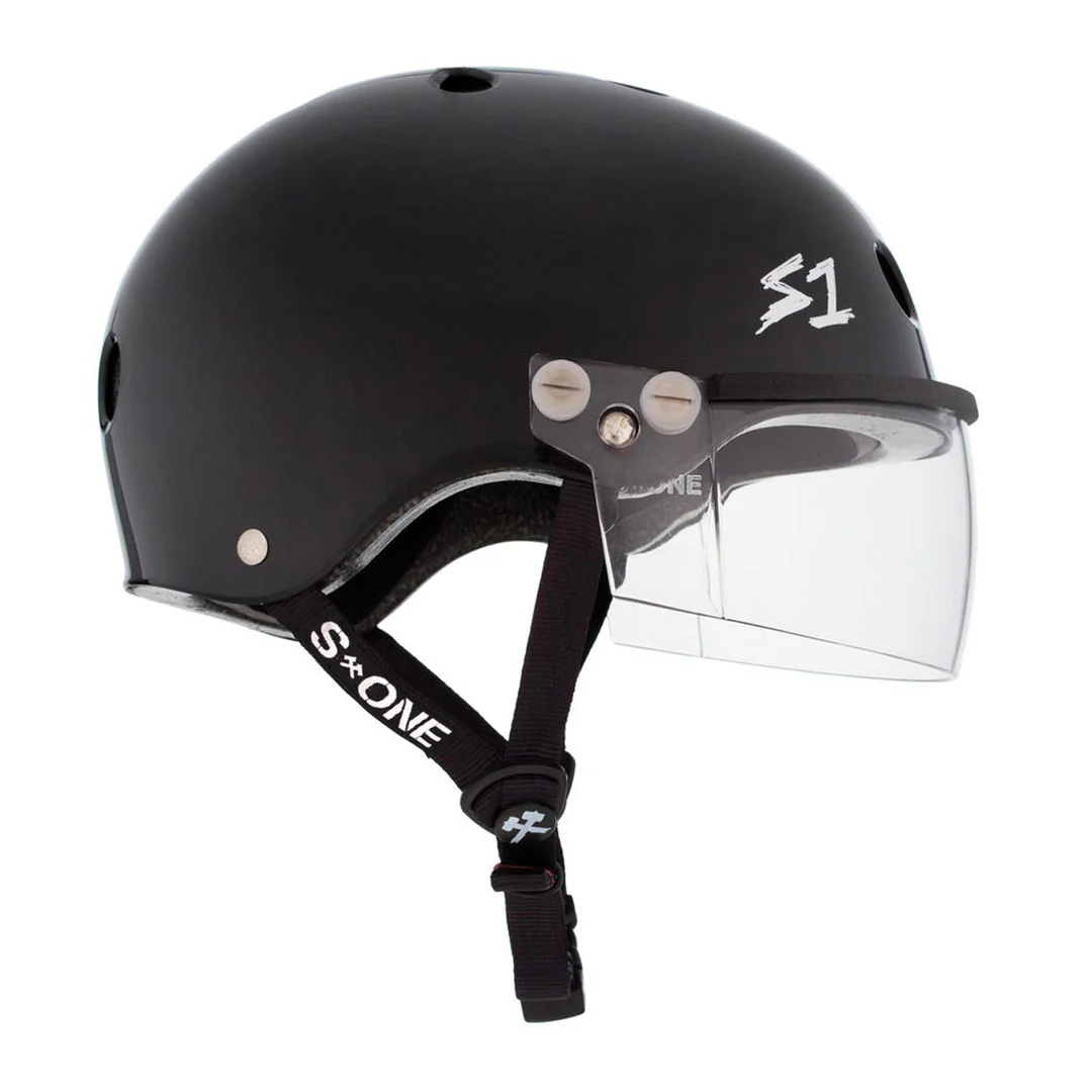 S-One Visor Lifer Helmet - Black Gloss - Image 2