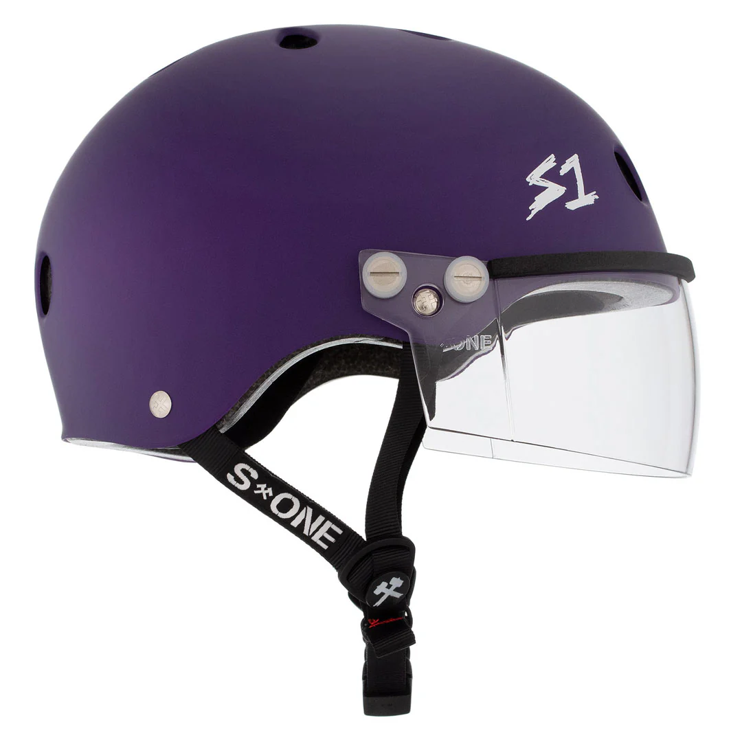 S-One Visor Lifer Helmet - Purple Matte - Image 2