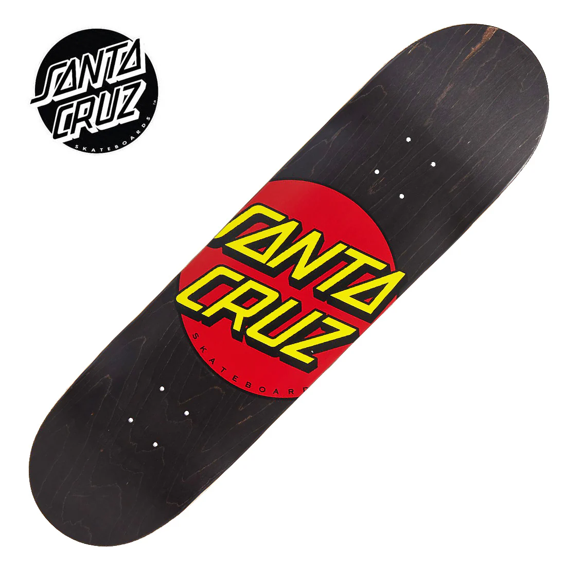 Santa Cruz Classic Dot 8.25 Deck - Black (Clearance Blemished)