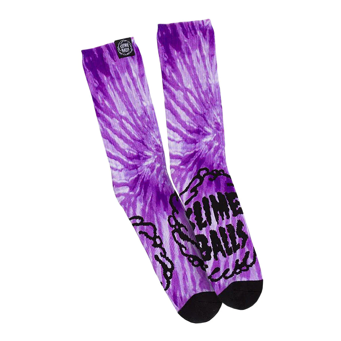Santa Cruz Slime Balls Mens Crew Socks - Purple Mono Splat