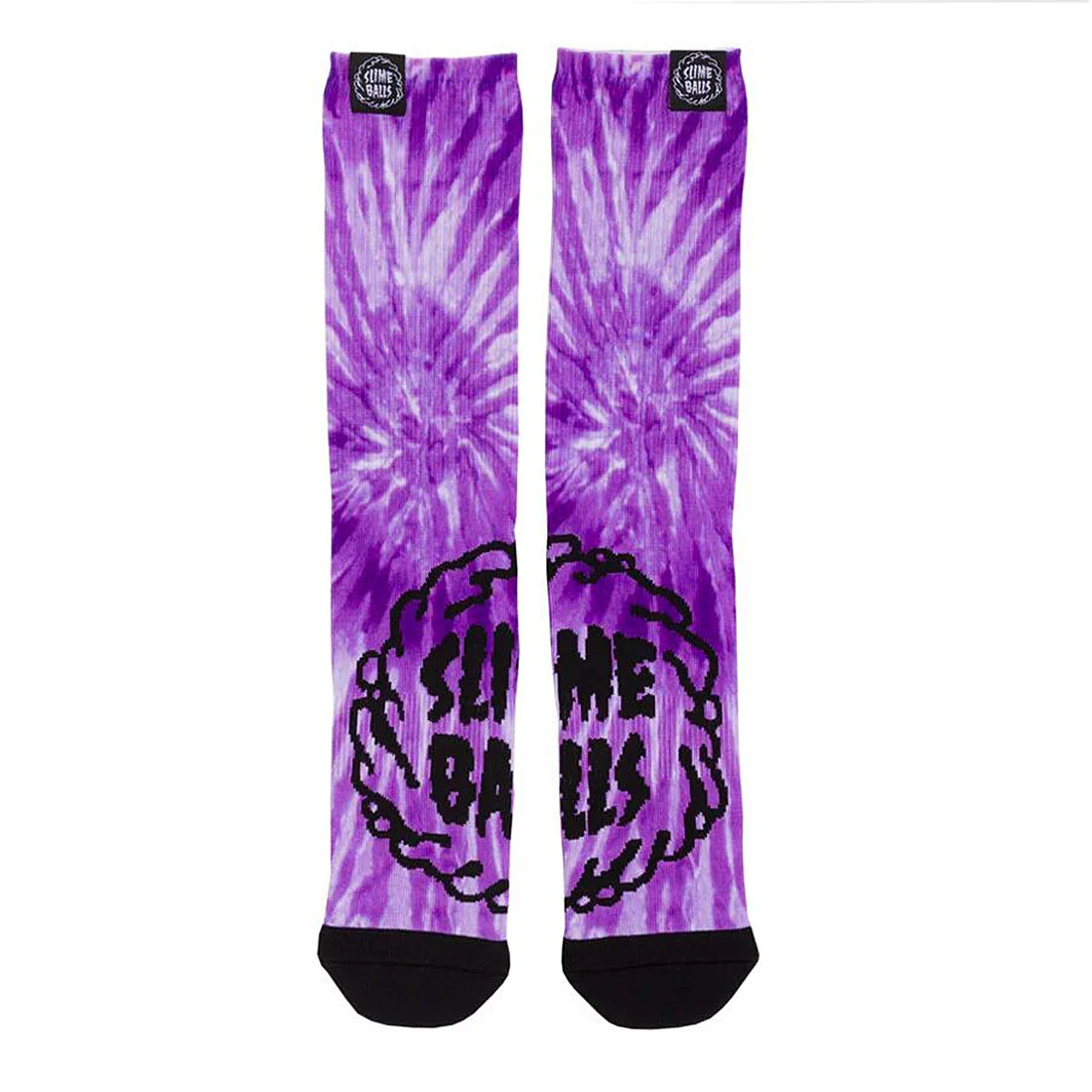 Santa Cruz Slime Balls Mens Crew Socks - Purple Mono Splat - Image 2