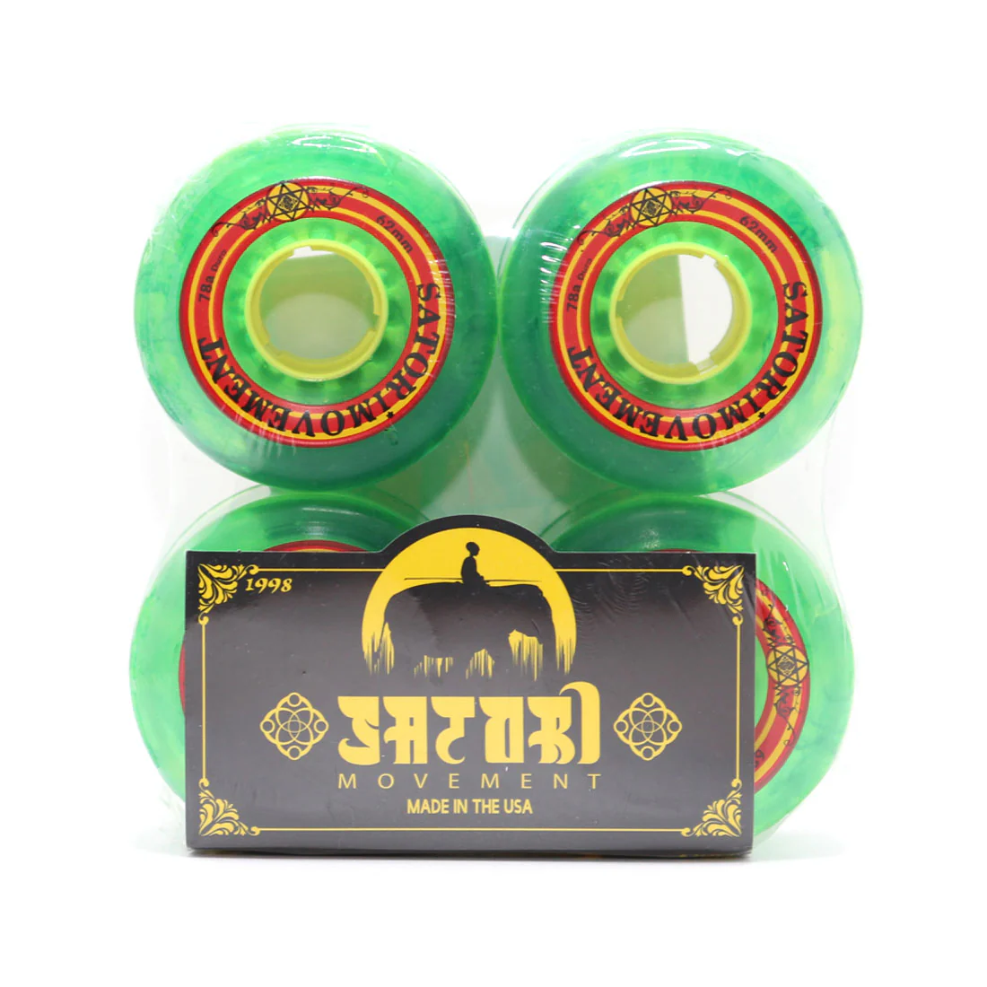 Satori Rasta Cruiser 62mm 78a 4pk - Clear Green - Image 2