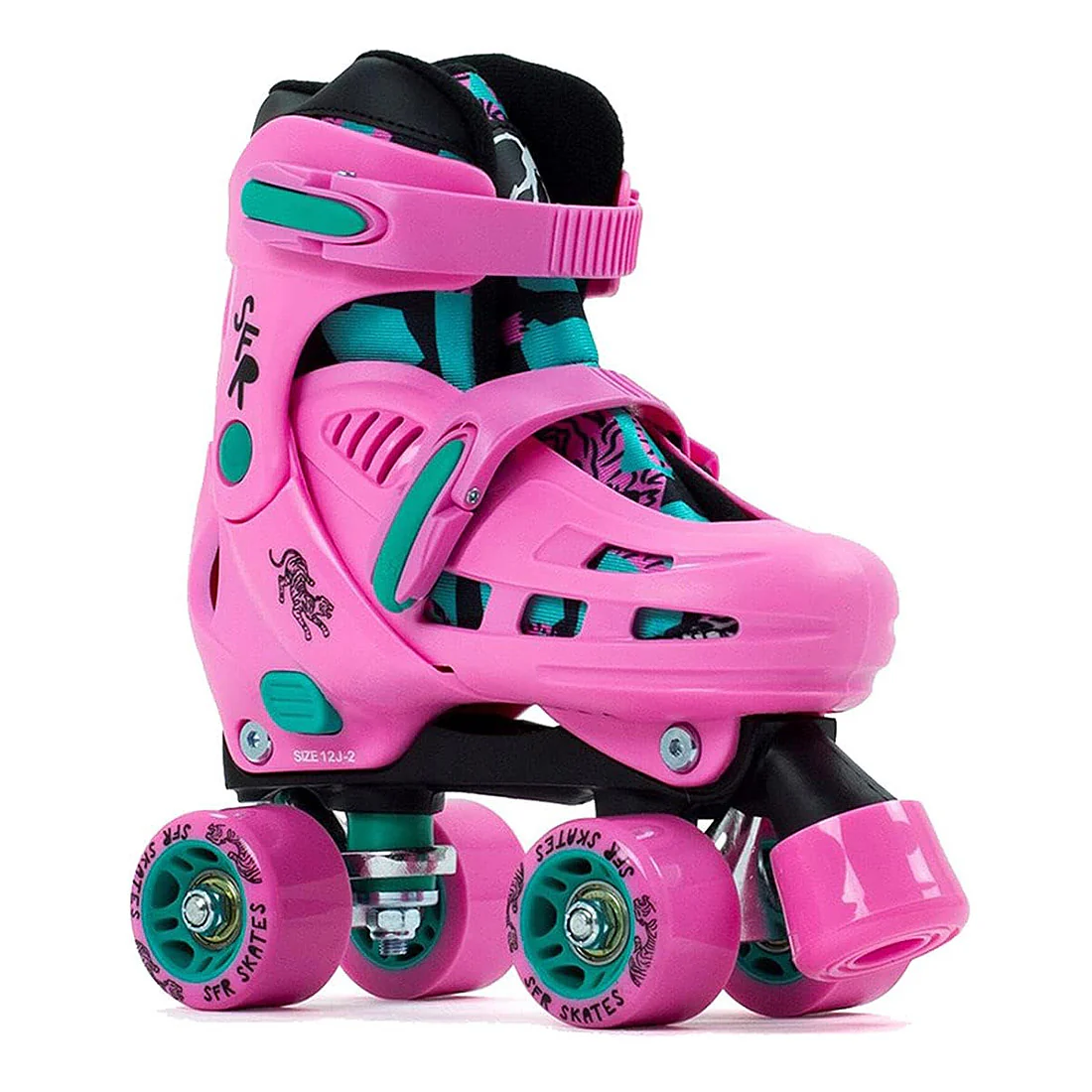 SFR Storm IV Skates - Pink/Green - Image 2