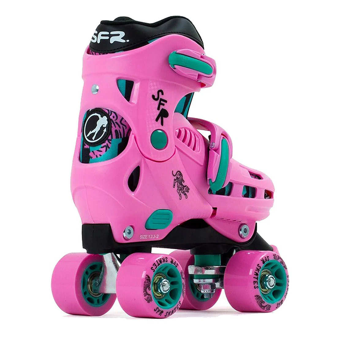 SFR Storm IV Skates - Pink/Green - Image 3