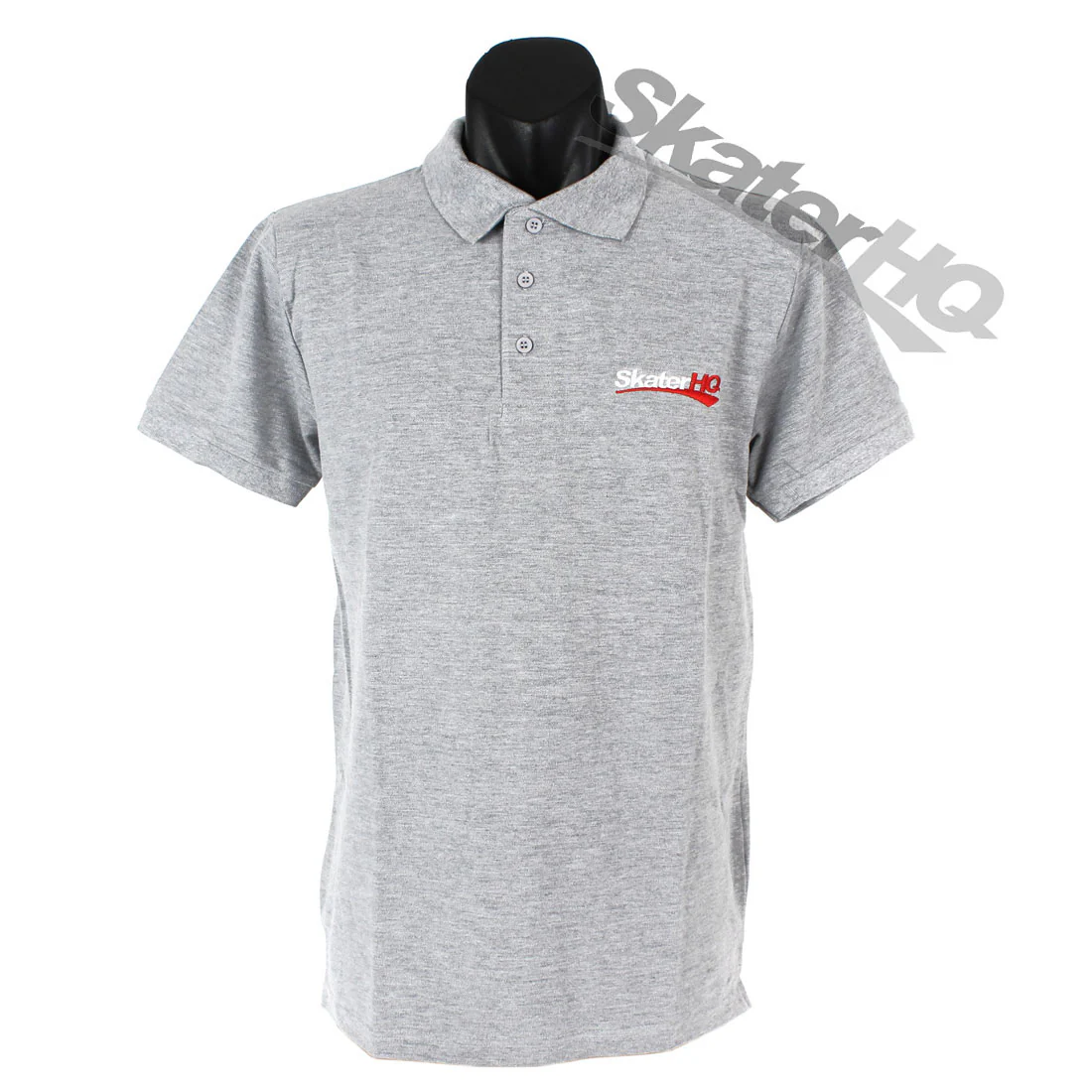 Skater HQ Adult Polo Shirt - Grey Marle