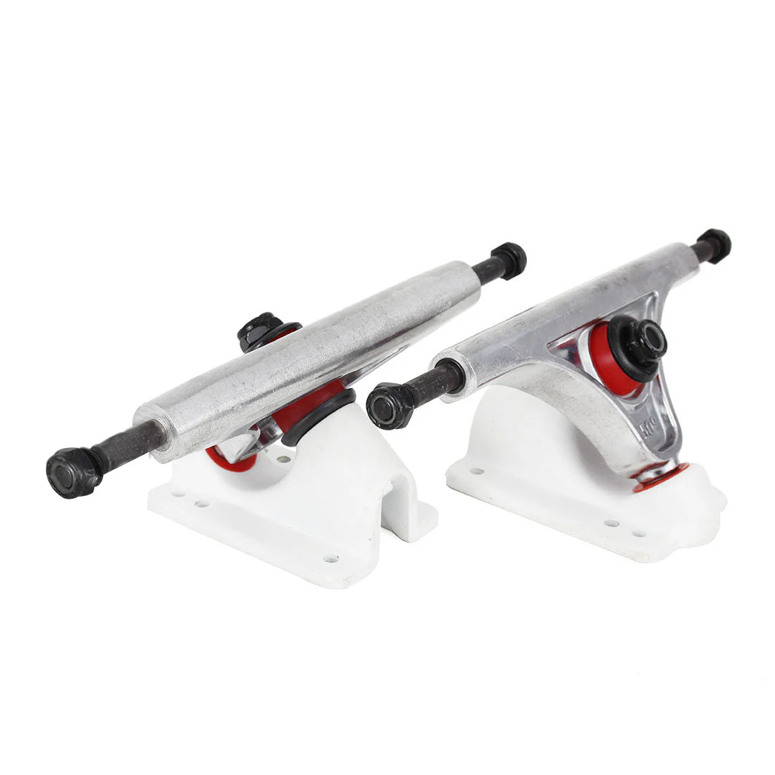 Slant Reverse Kingpin 150mm Trucks - White/Polished - Image 2