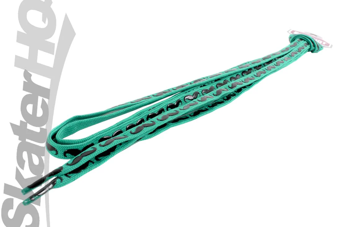 Slip-Not 72in Laces Pair - Green Moustache - Image 2