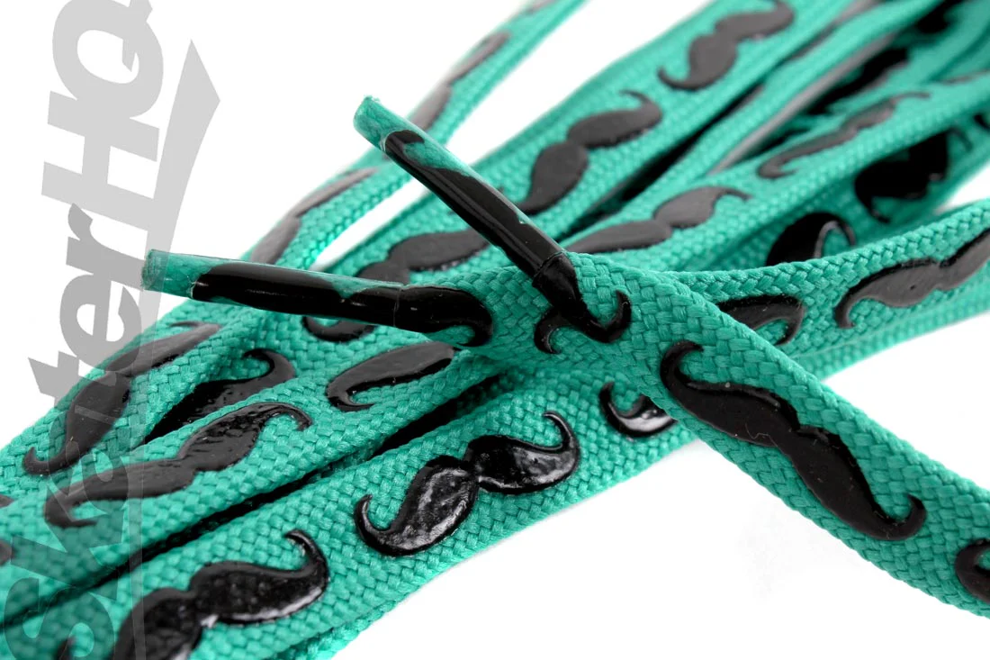 Slip-Not 72in Laces Pair - Green Moustache - Image 3