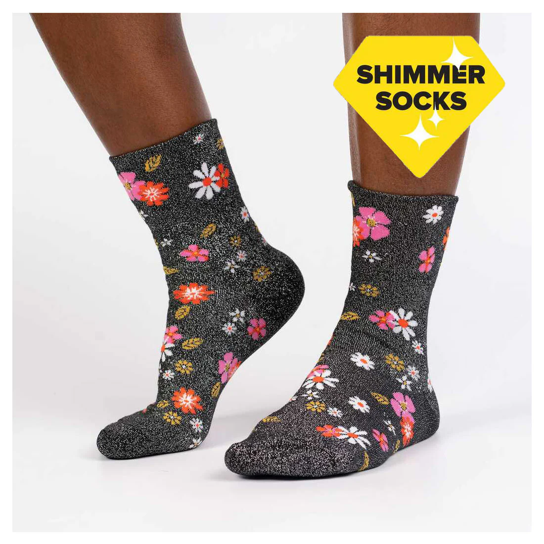 Sock It To Me - Turn Cuff Crew - Flower Power - Image 3