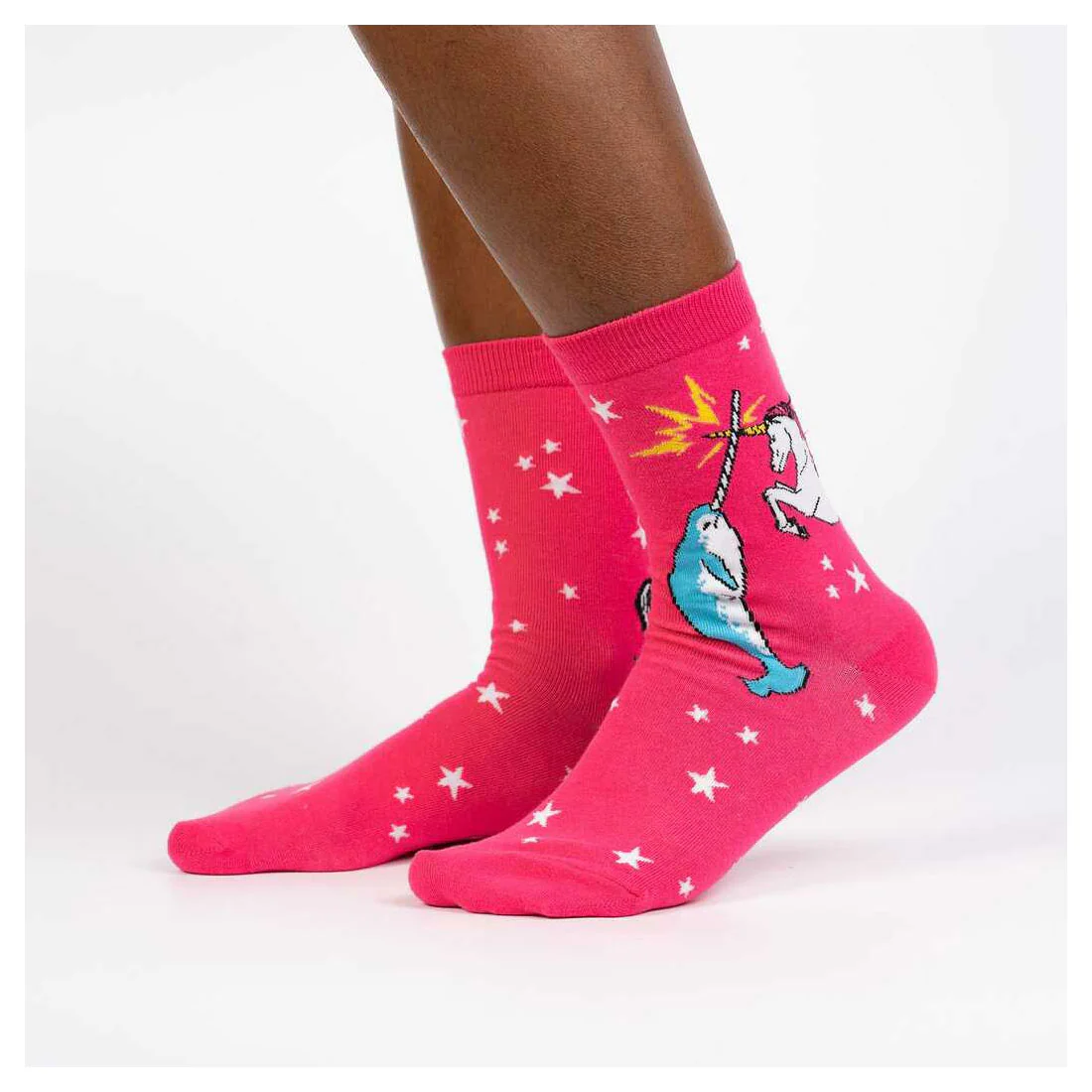 Sock It To Me - Adult Crew - Unicorn Vs Narwhal - Image 2