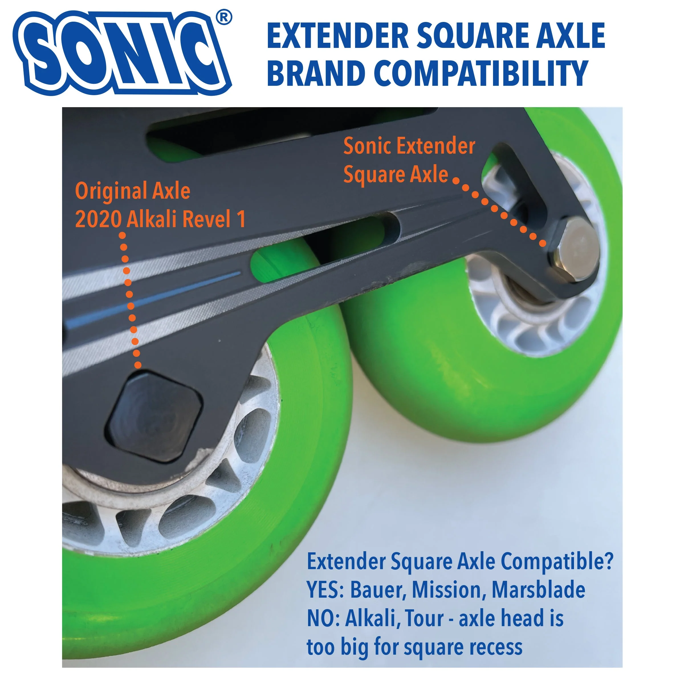 Sonic Extender Square Inline Axle Kit - Image 5
