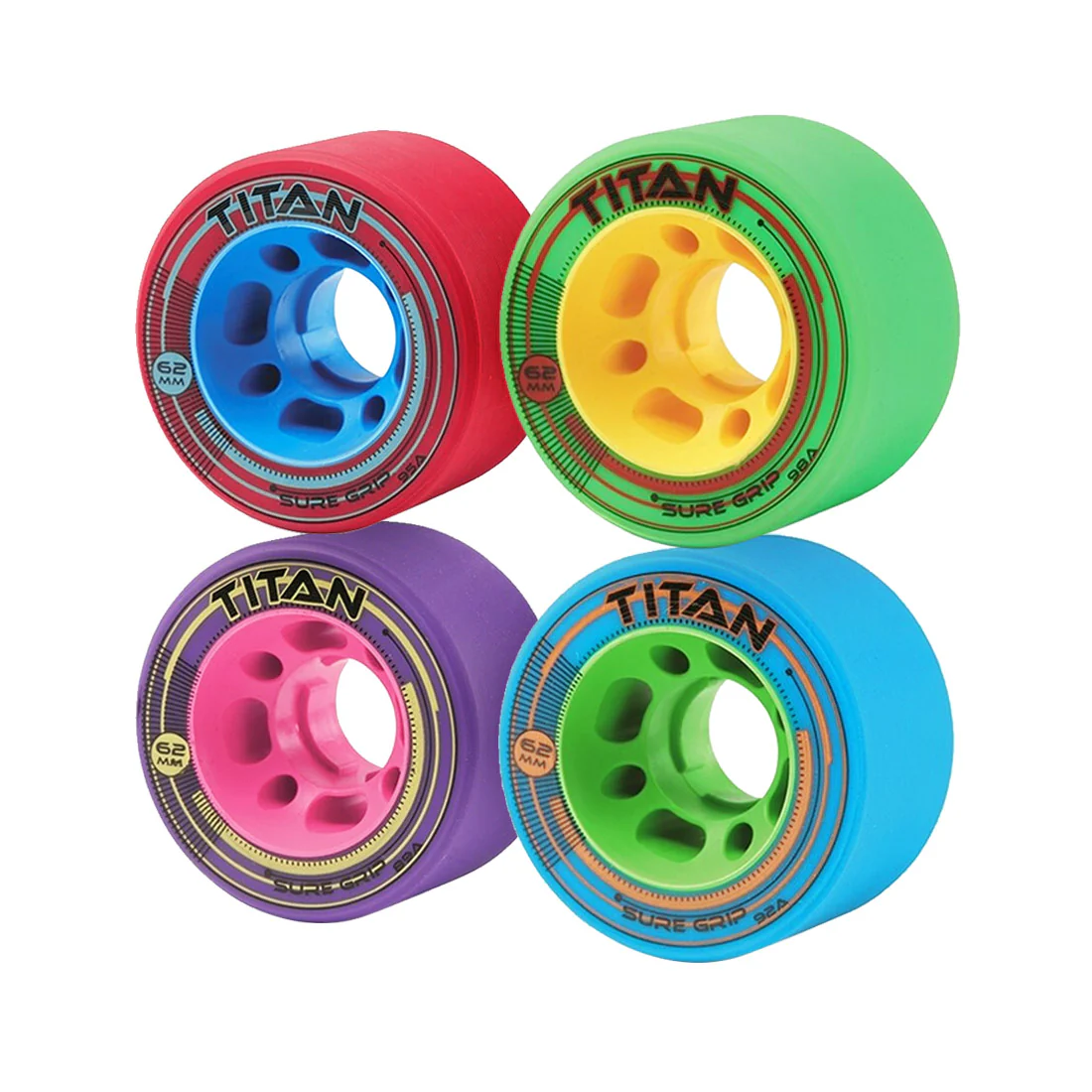 Sure-Grip Titan 62x35mm Wheels 4pk