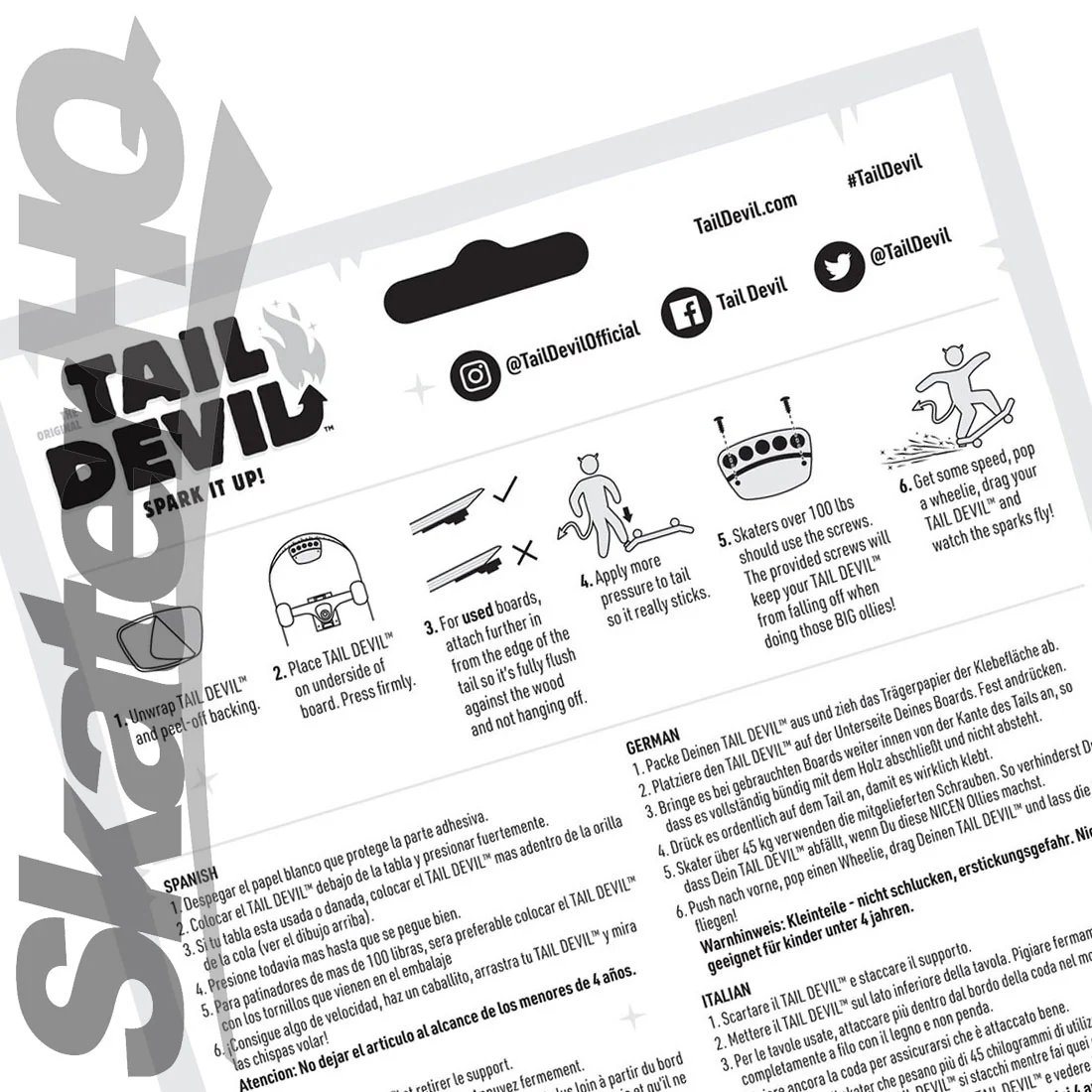 Tail Devil Spark Plate - Red - Image 3