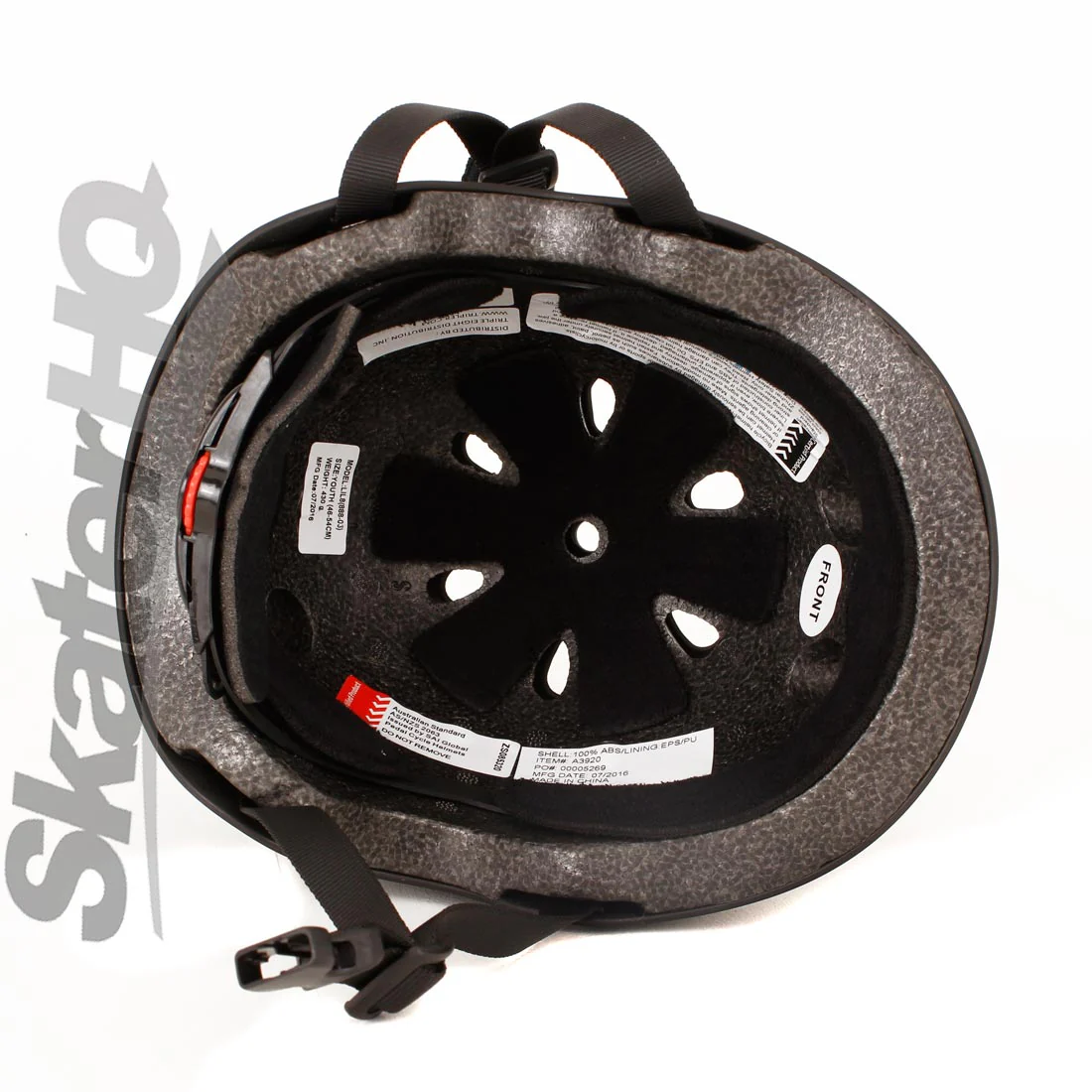 Triple 8 LIL8 Youth Bike Helmet - Black Rubber - Image 3