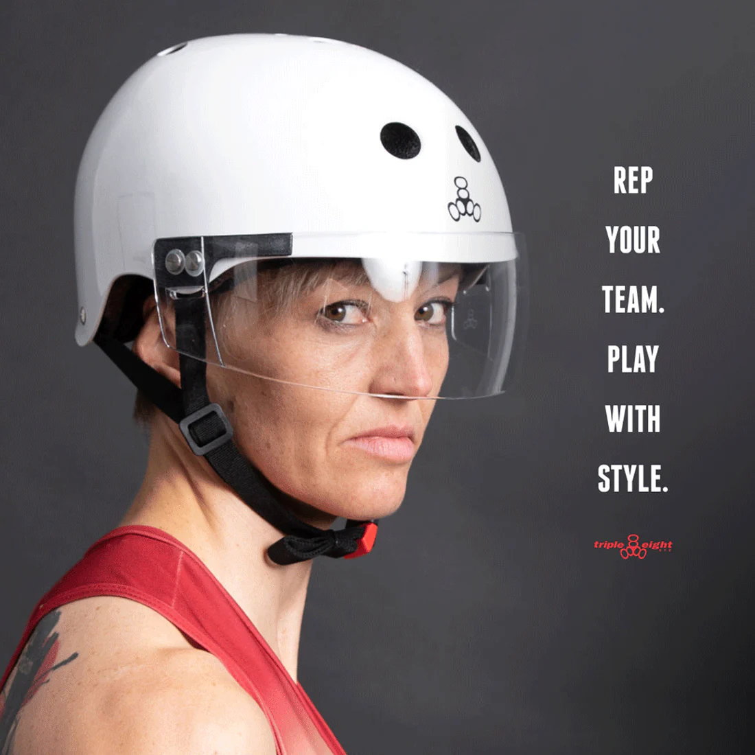 Triple 8 Replacement Helmet Visor - Clear - Image 3