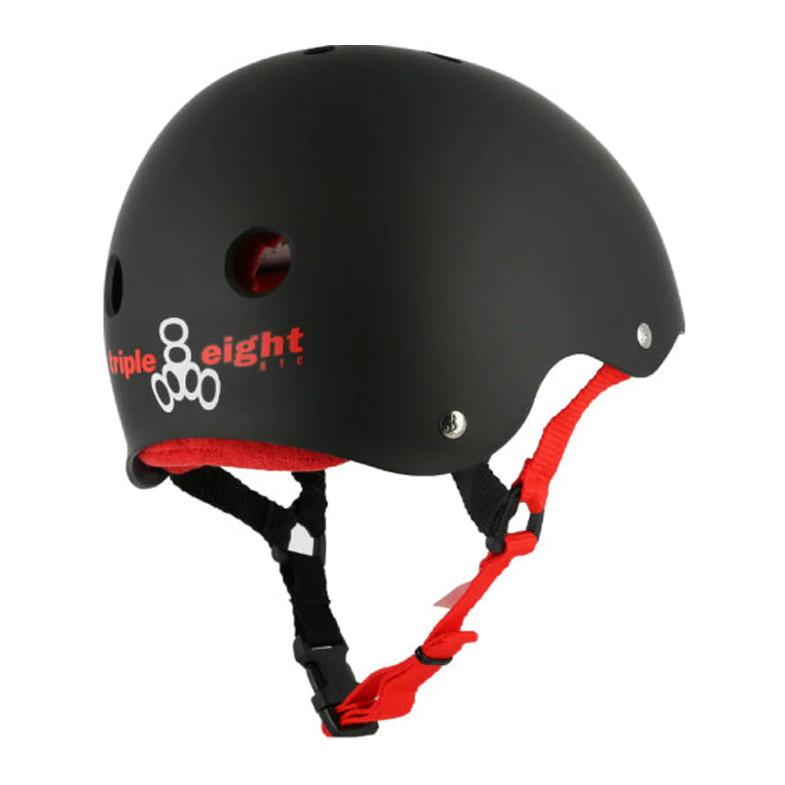 Triple 8 Skate SS Helmet - Black/Red Rubber - Image 2