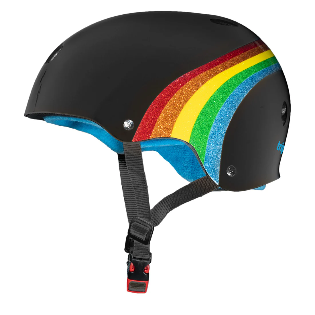 Triple 8 THE Cert SS Helmet - Rainbow Black Gloss - Image 2