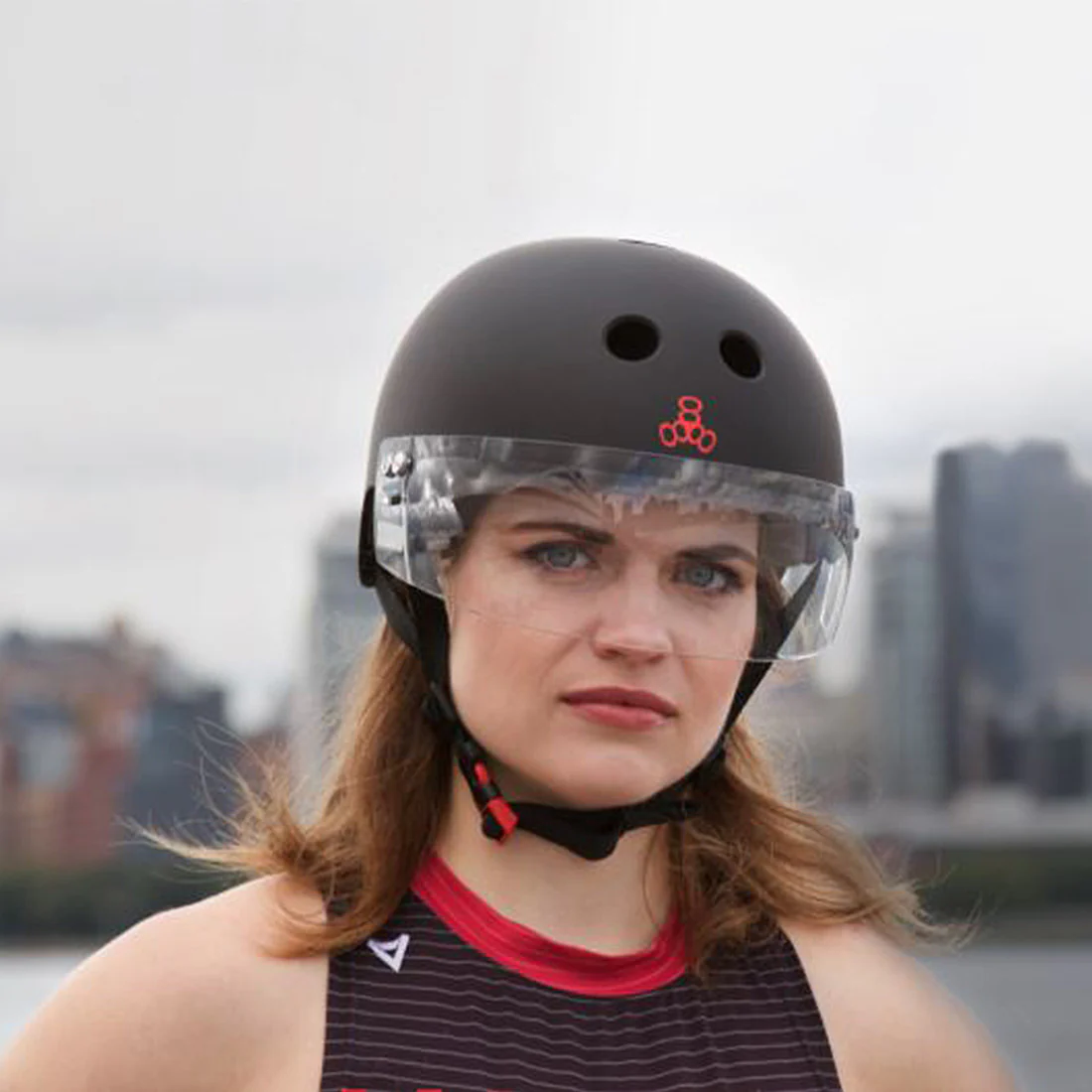 Triple 8 THE Cert SS Visor Helmet - Black Rubber - Image 3