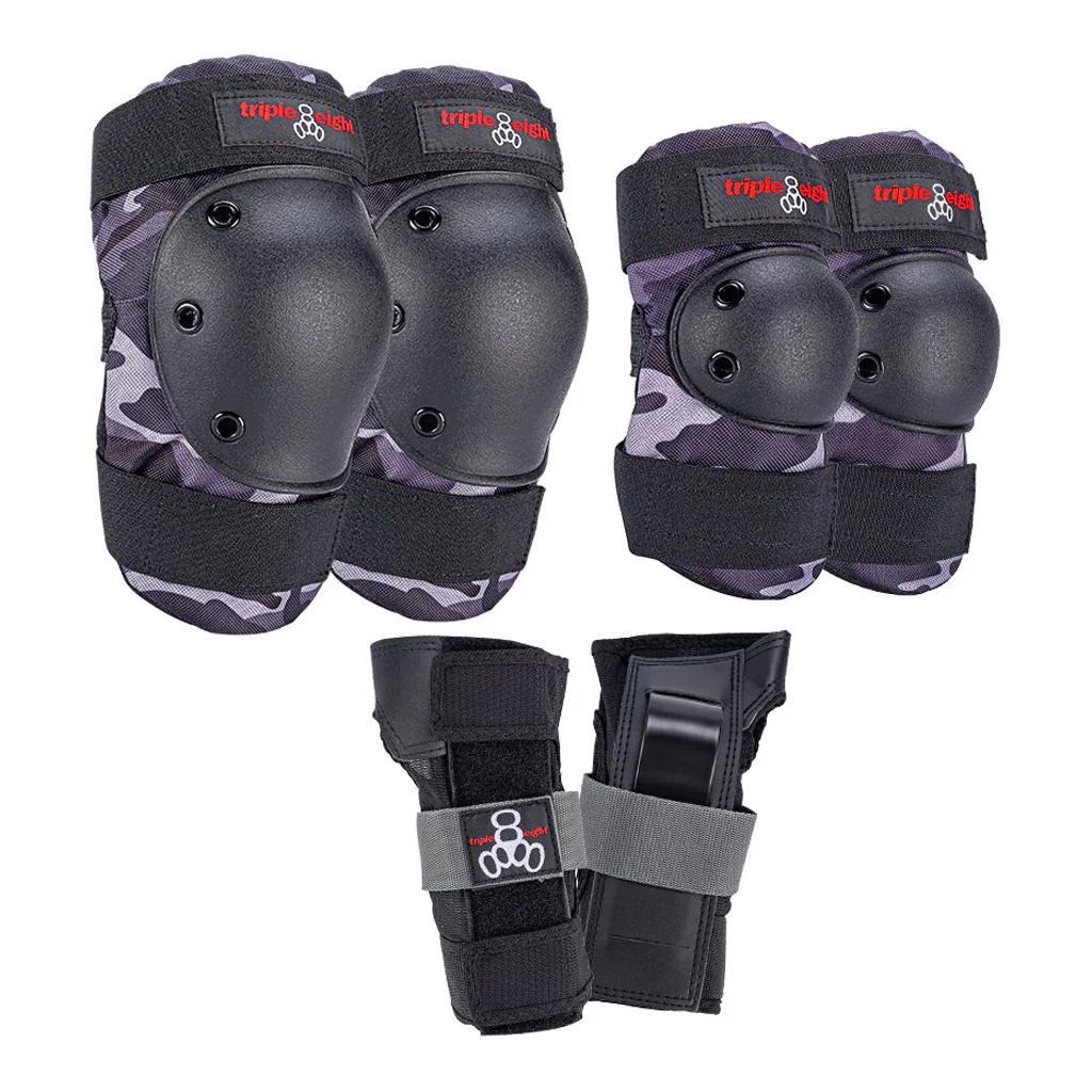 Triple 8 Saver Series Tri-Pack - Charcoal Camo - Adult - Image 2
