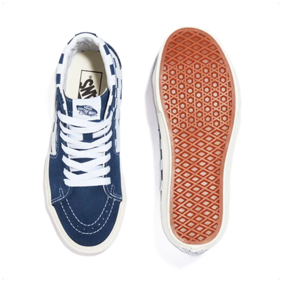 Vans SK8-HI Shoe - Checker/True Navy - Image 3
